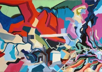 Acrylbild abstrakt, farbenfroh, surrealistische Kunst, Malerei Leipzig