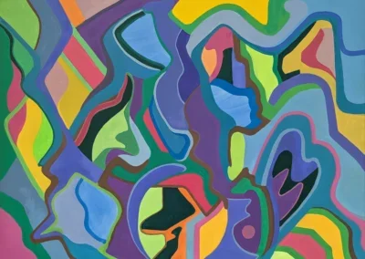 Acrylbild abstrakt, farbenfroh, surrealistische Kunst, Malerei Leipzig