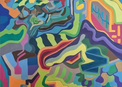 Acrylbild abstrakt, farbenfroh, surrealistische Kunst, Malerei Leipzig