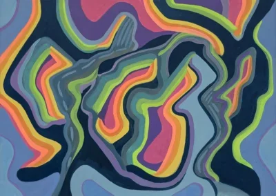 Acrylbild abstrakt, farbenfroh, surrealistische Kunst, Malerei Leipzig