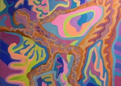 Acrylbild abstrakt, farbenfroh, surrealistische Kunst, Malerei Leipzig