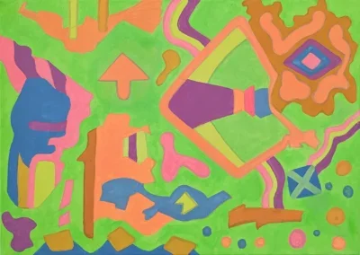 Acrylbild abstrakt, farbenfroh, surrealistische Kunst, Malerei Leipzig