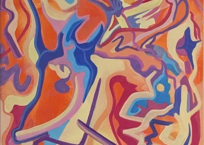Acrylbild abstrakt, farbenfroh, surrealistische Kunst, Malerei Leipzig