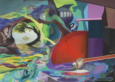 Acrylbild abstrakt, farbenfroh, surrealistische Kunst, Malerei Leipzig
